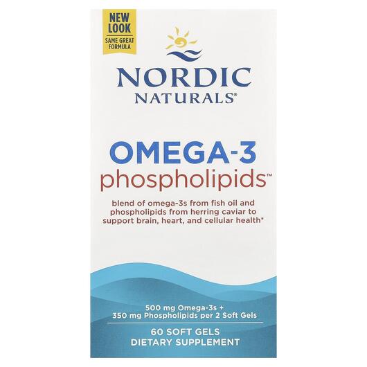 Основне фото товара Omega-3 Phospholipids 750 mg, Фосфоліпіди, 60 капсул