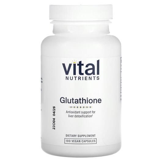 Основне фото товара Vital Nutrients, Glutathione, L-Глутатіон, 100 капсул