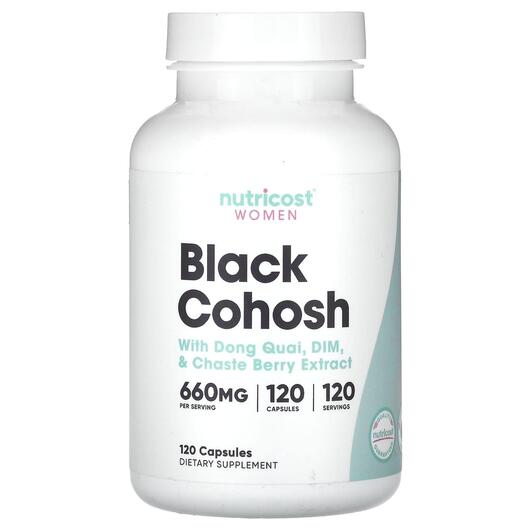 Основне фото товара Women Black Cohosh 660 mg, Клопогон кістевидний, 120 капсул