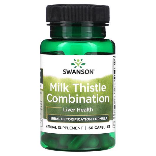 Основне фото товара Swanson, Milk Thistle Combination, Розторопша, 60 капсул