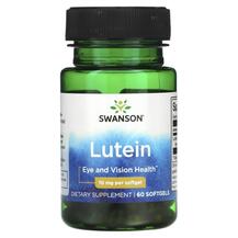 Lutein 10 mg Лютеин Swanson 60 капсул Lutein 10 mg Лютеин Swanson 60 капсул