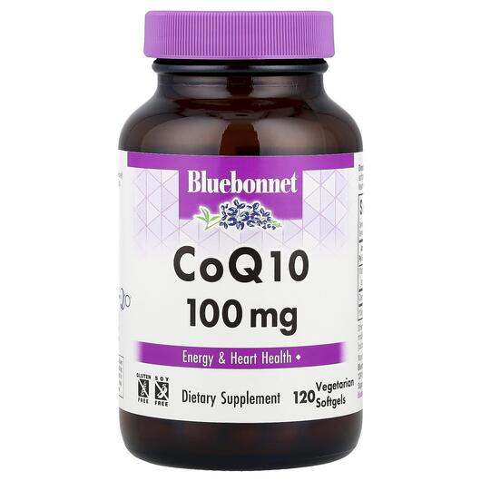 Основне фото товара Bluebonnet Nutrition, CoQ10 100 mg, Убіхінон 100 мг, 120 капсул