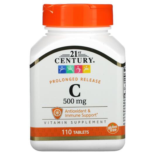 Основне фото товара 21st Century, C 500 mg, Вітамін С 500 мг, 110 таблеток