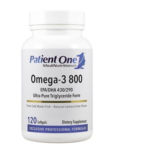 Основне фото товара Patient One MediNutritionals, Omega-3 800, Омега 3, 120 капсул
