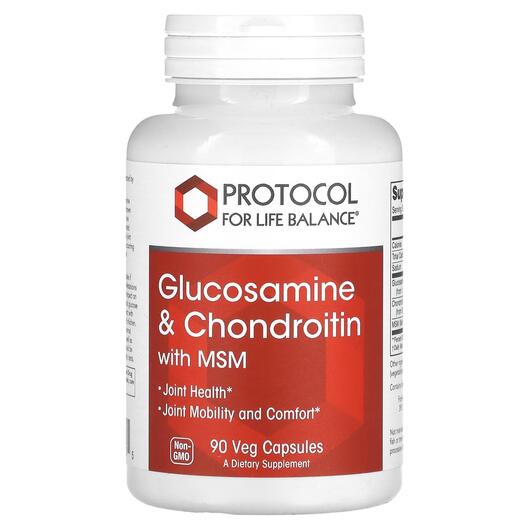 Основне фото товара Glucosamine & Chondroitin with MSM, Глюкозамін Хондроітин, 90