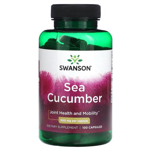 Основне фото товара Swanson, Sea Cucumber 500 mg, Підтримка суглобів, 100 капсул