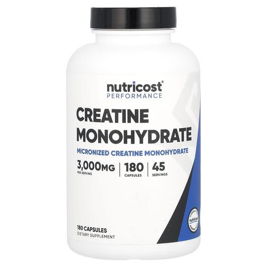 Основне фото товара Performance Creatine Monohydrate 3000 mg, Креатин, 180 капсул