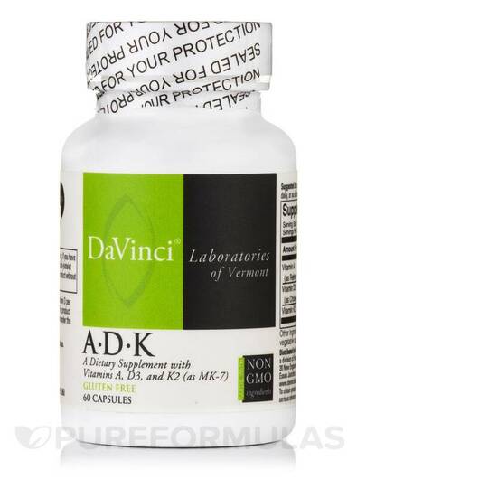 Основне фото товара DaVinci Laboratories, A.D.K, Вітаміни A та D, 60 капсул