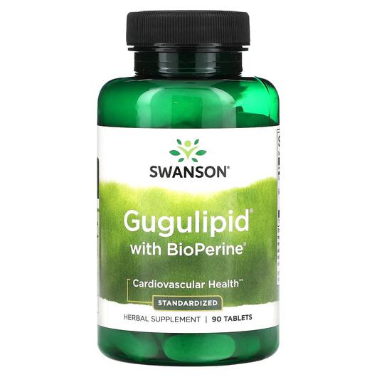 Основне фото товара Gugulipid with BioPerine Standardized, Кардіо комплекс, 90 таблет
