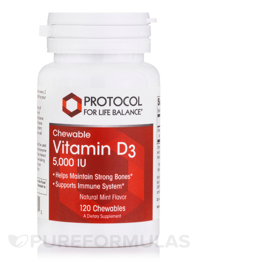 Основне фото товара Chewable Vitamin D3 5000, Вітамін D3 Холекальциферол, 120 таблето
