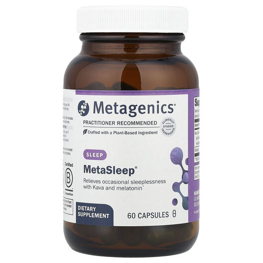 Основне фото товара Metagenics, MetaSleep, Підтримка сну, 60 капсул