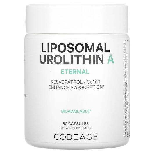 Основне фото товара CodeAge, Liposomal Urolithin A Eternal, Уролітин, 60 капсул