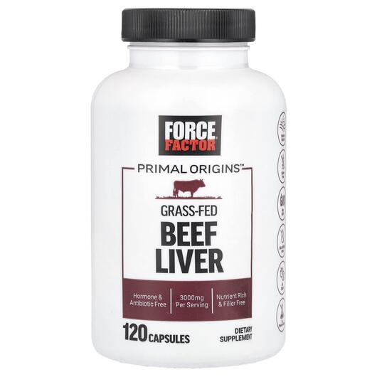 Основне фото товара Primal Origins Grass-Fed Beef Liver 3000, Бичача печінка, 120 кап