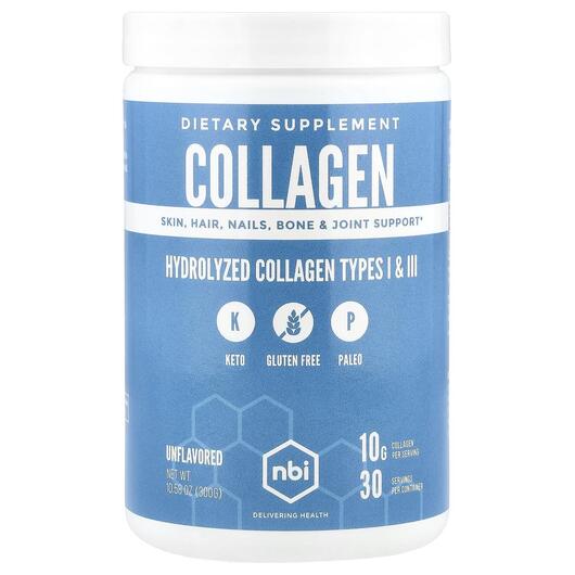 Основне фото товара Hydrolyzed Collagen Types I & III Unflavored, Колаген, 300 г