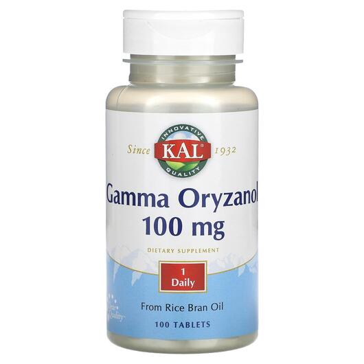Основне фото товара KAL, Gamma Oryzanol 100 mg, Гамма-оризанол, 100 таблеток