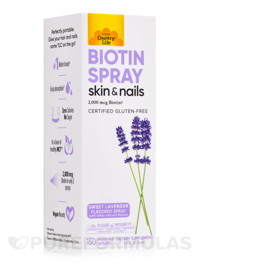 Основне фото товара Biotin Spray 2000 mg Sweet Lavender, Вітамін B7 Біотин, 24 мл
