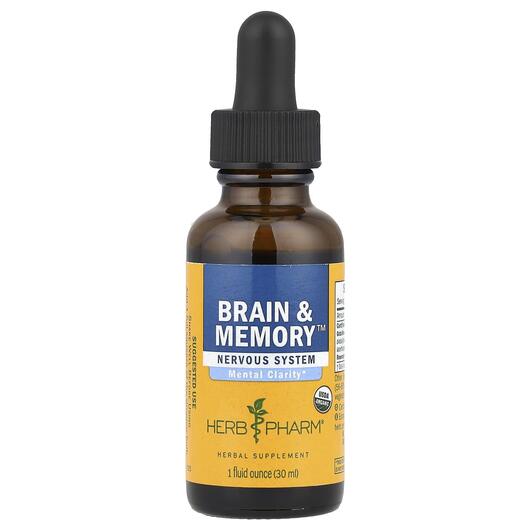 Основне фото товара Herb Pharm, Brain & Memory Nervous System, Підтримка мозку, 3