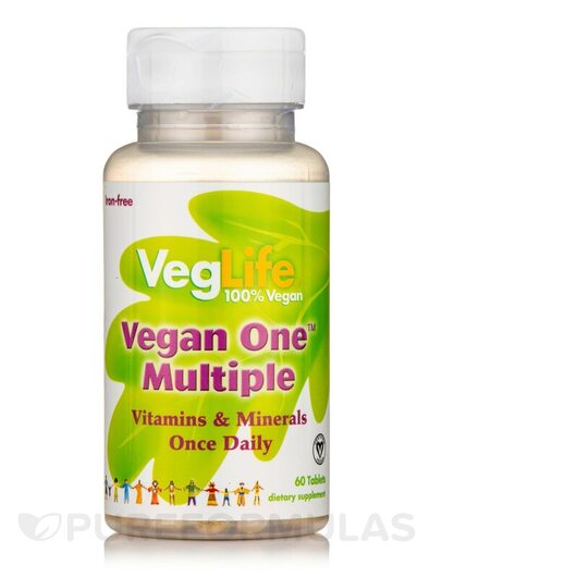 Основне фото товара VegLife, Vegan One Multiple Iron-Free, Залізо, 60 таблеток