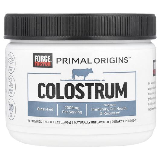 Основне фото товара Primal Origins Colostrum Unflavored, Колострум, 93 г