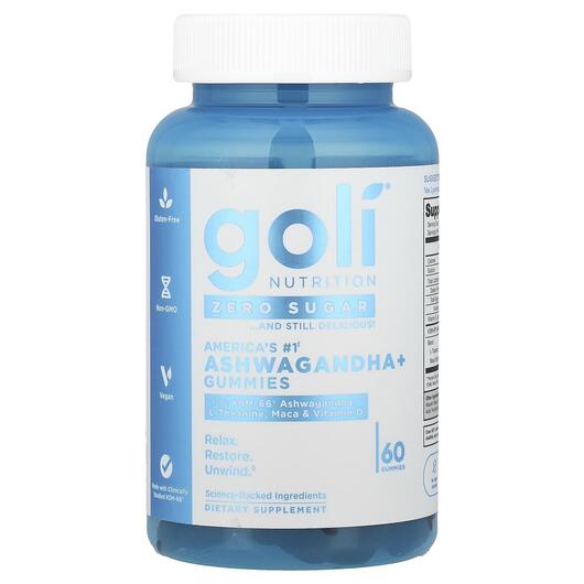 Основне фото товара Goli Nutrition, Ashwagandha Gummies, Ашваганда, 60 таблеток