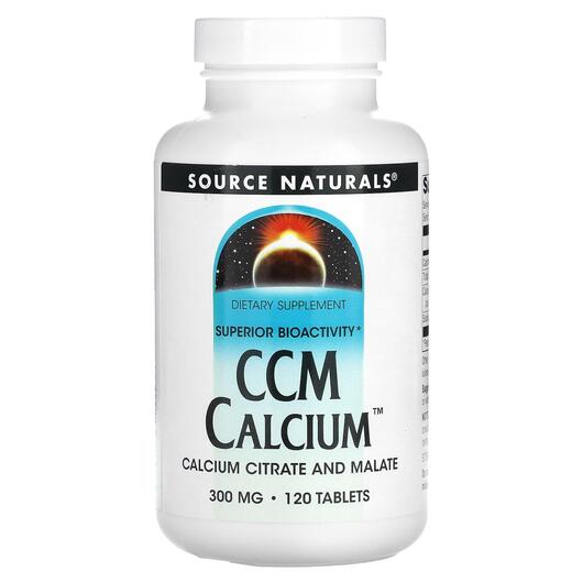 Основне фото товара Source Naturals, CCM Calcium 300 mg, Кальцій, 120 таблеток