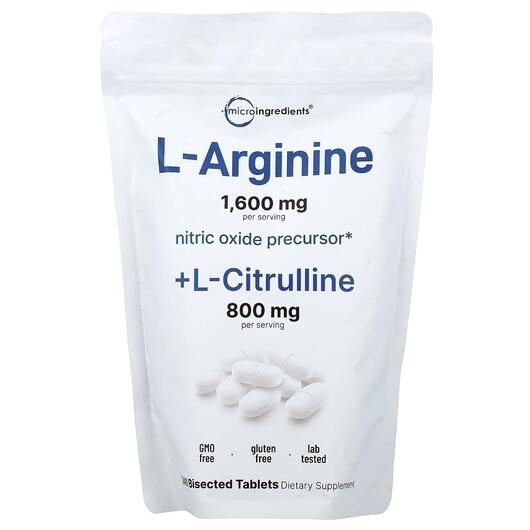 Основне фото товара L Arginine + L-Citrulline, L-Аргінін, 240 таблеток