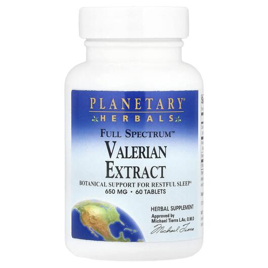 Основне фото товара Valerian Extract Full Spectrum 650 mg, Валеріана, 60 таблеток