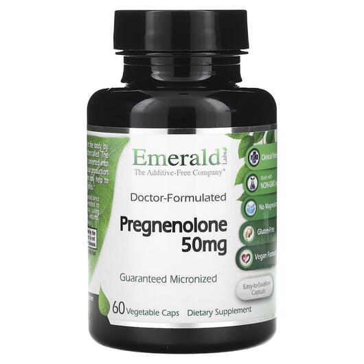 Основне фото товара Emerald, Pregnenolone 50 mg, Прегненолон, 60 капсул