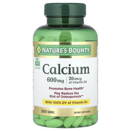 Основне фото товара Calcium 600 with Vitamin D3, Кальцій D3 600 мг, 250 таблеток