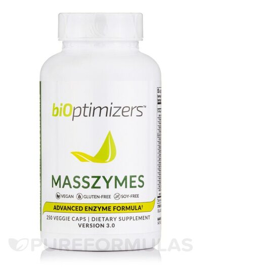 Основне фото товара BiOptimizers, MassZymes, Ферменти, 250 капсул