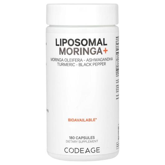 Основне фото товара CodeAge, Liposomal Moringa+, Моринга, 180 капсул