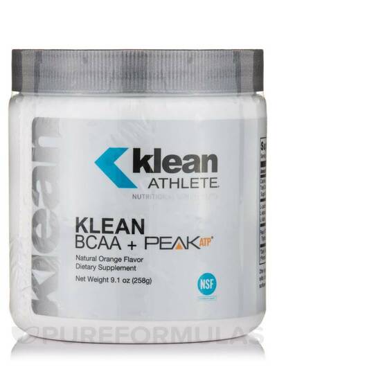 Основне фото товара Klean BCAA + Peak ATP Natural Orange Flavor, БЦАА, 258 г