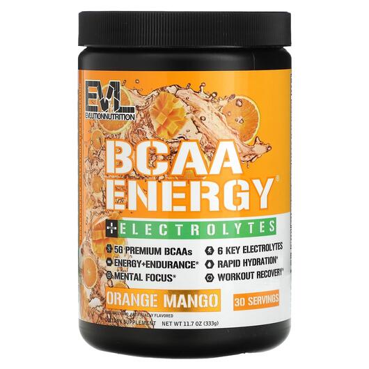 Основне фото товара BCAA Energy Plus Electrolytes Orange Mango, БЦАА, 333 г