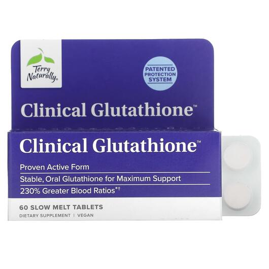 Основне фото товара Terry Naturally, Clinical Glutathione, L-Глутатіон, 60 таблеток