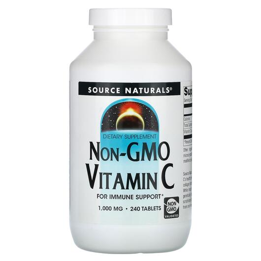 Основне фото товара Non-GMO Vitamin C 1000 mg, Без ГМО Вітамін С 1000 мг, 240 таблето