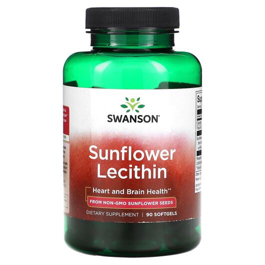 Основне фото товара Swanson, Sunflower Lecithin, Лецитин, 90 капсул