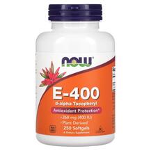 Natural E-400 Витамин E NOW 250 капсул Natural E-400 Витамин E NOW 250 капсул