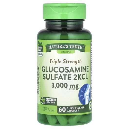 Основне фото товара Triple Strength Glucosamine Sulfate, Глюкозамін Хондроітин, 60 ка