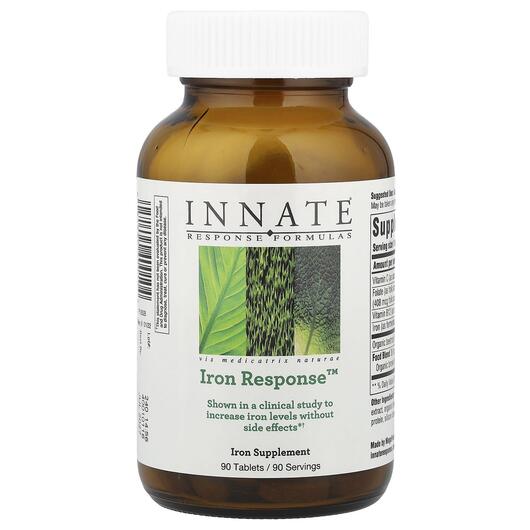 Основне фото товара Innate Response Formulas, Iron Response, Залізо, 90 таблеток