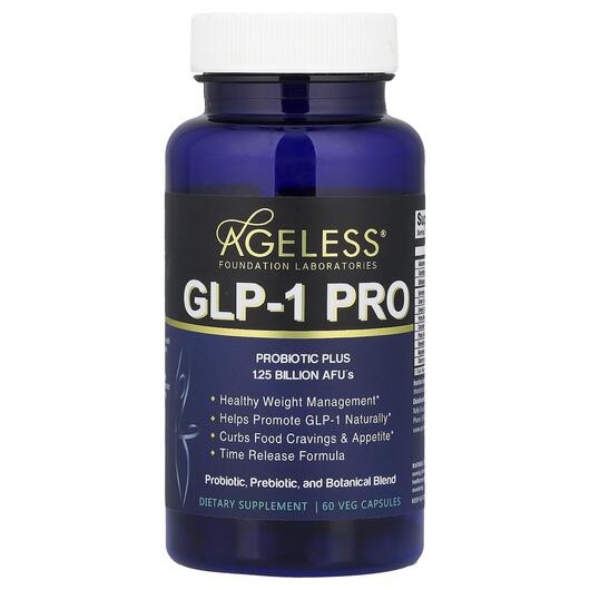 Основне фото товара Ageless, GLP-1 PRO, Пробіотики, 60 капсул