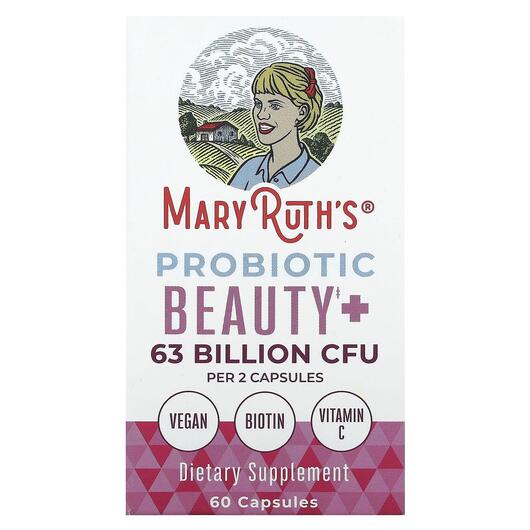 Основне фото товара Probiotic Beauty+ 63 Billion CFU, Пробіотики, 60 капсул