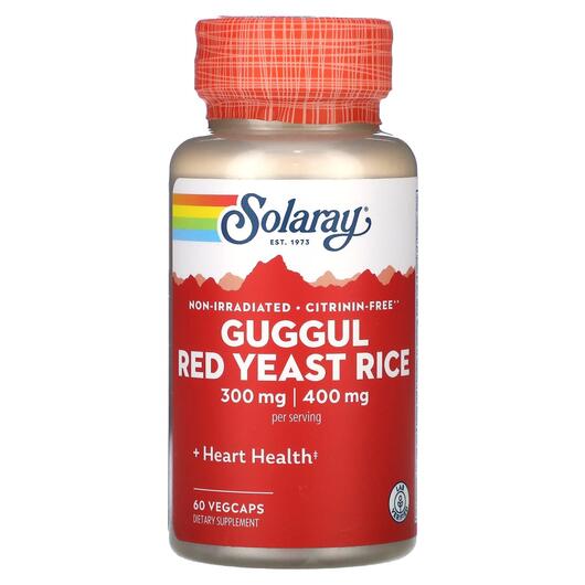 Основне фото товара Solaray, Guggul Red Yeast Rice, Гуггул, 60 капсул