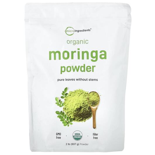 Основне фото товара Micro Ingredients, Organic Moringa Leaf Powder, Моринга, 907 г