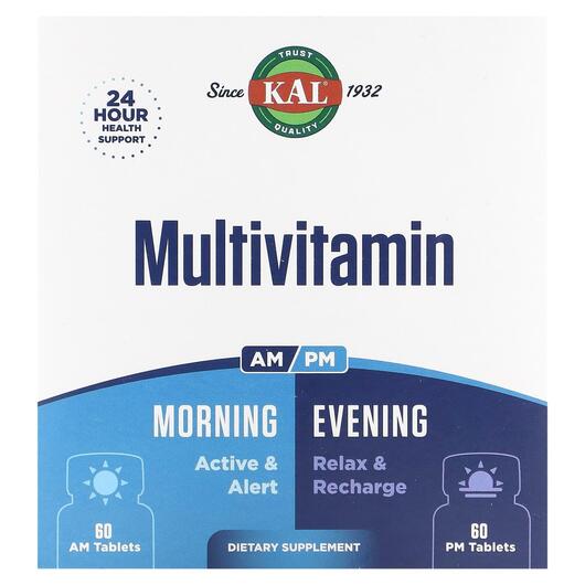 Основне фото товара Multivitamin Morning & Evening 2 Pack, Мультивітаміни, 60 Tab