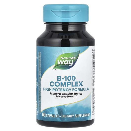 Основне фото товара B-100 Complex with B2 Coenzyme, B-комплекс, 60 капсул
