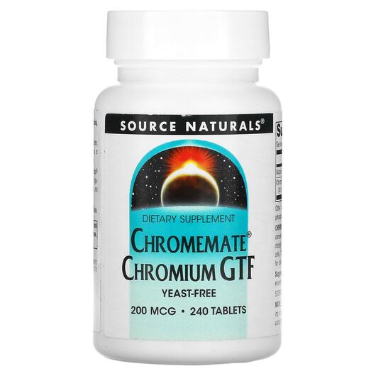 Основне фото товара Chromemate Chromium GTF 200 mcg 240, Хром GTF 200 мкг, 240 таблет