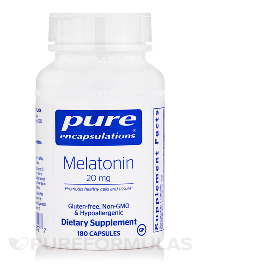 Основне фото товара Pure Encapsulations, Melatonin 20 mg, Мелатонін, 180 капсул
