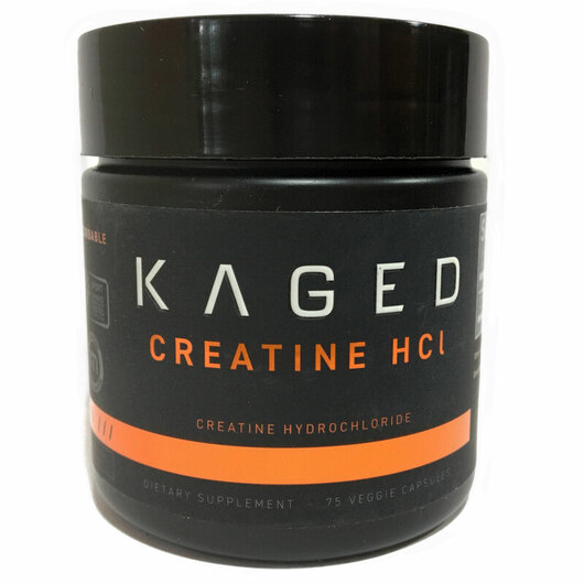 Основне фото товара Kaged, Creatine HCl Capsules, Креатин гідрохлорид, 75 капсул