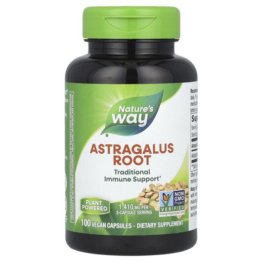 Основне фото товара Astragalus Root 470 mg, Корінь астрагала 470 мг, 100 капсул