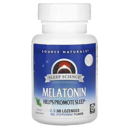 Основне фото товара Sleep Science Melatonin Peppermint 2.5 mg, Мелатонін, 60 цукерок